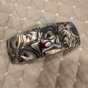 France Luxe Volume' Rectangle Barrette Hair Clip in Onyx color New!